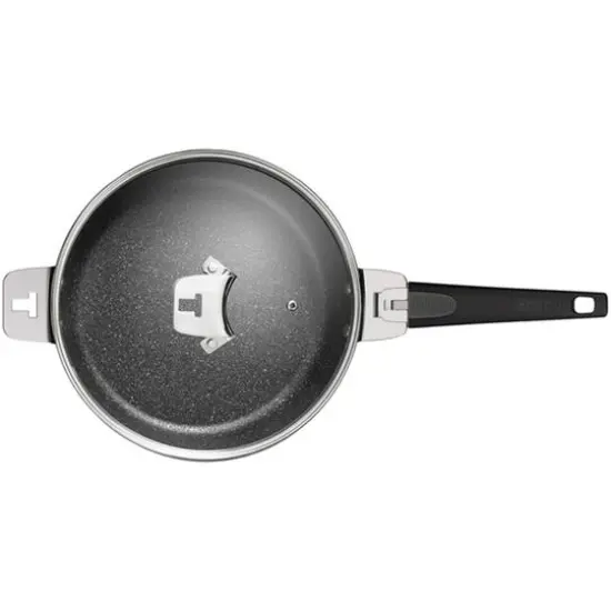 The Rock by Starfrit 9" Deep Fry Pan & Dutch Oven with Lid & Detachable Handle {3}