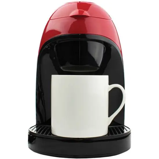 Brentwood Red Single-Serve Coffee Maker with Porcelain Mug {3}
