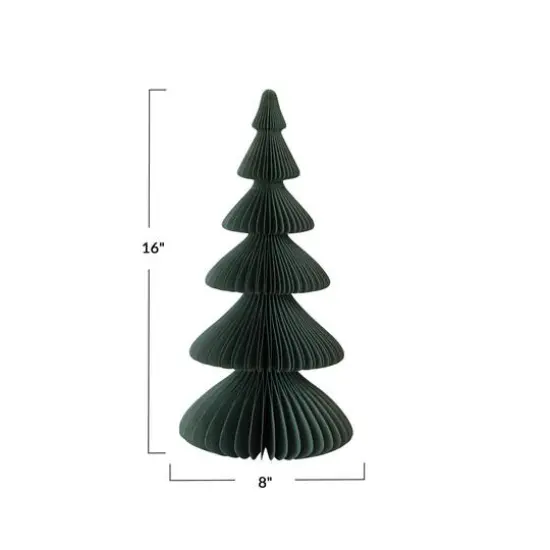 Hello Honey&reg; 16" Green Paper Folding Honeycomb Standing Tree {5}