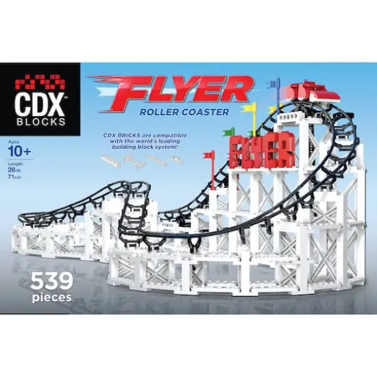 CDX Blocks Flyer Roller Coaster Building Brick Set {3}
