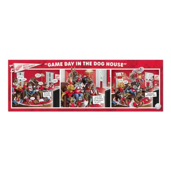 NHL Game Day in the Dog House 1,000 Piece Puzzle Detroit Red Wings {5}