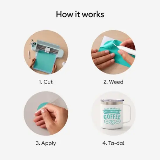 Cricut&reg; 12" x 48" Permanent Vinyl Light Blue {6}