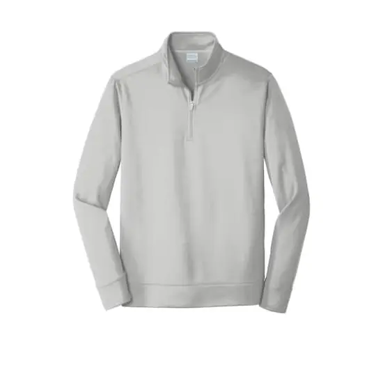 Port & Company&reg; Performance Fleece 1/4-Zip Pullover Sweatshirt Silver {1}