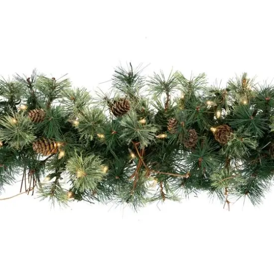 72" Pre-Lit Country Mixed Pine Artificial Christmas Swag, Clear Lights {10}