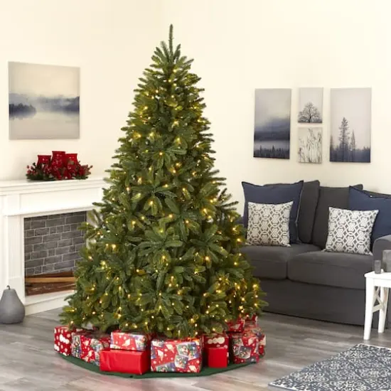 7ft. Pre-Lit Sierra Spruce Artificial Christmas Tree, Clear LED Lights {3}