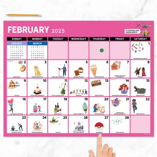 TF Publishing Large 2025 Every Day is a Holiday Monthly Blotter Desk Pad Calendar {4}