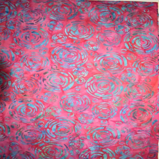 Feldman Premium Indonesian Batik Raspberry Turquoise Cotton Fabric {4}
