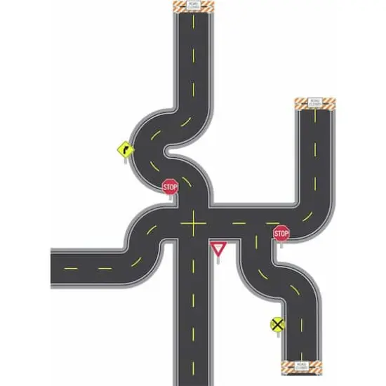 RoomMates Build-A-Road Peel & Stick Wall Decals {1}