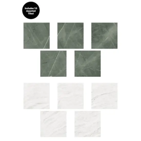 Chris Loves Julia Bonneville Peel & Stick Floor Tiles, 10ct. Jade {4}