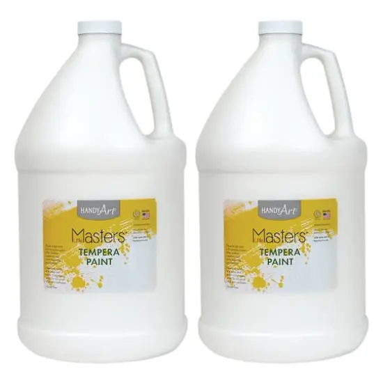 Handy Art&reg; Little Masters&reg; Tempera Paint Gallon, 2ct. White {1}