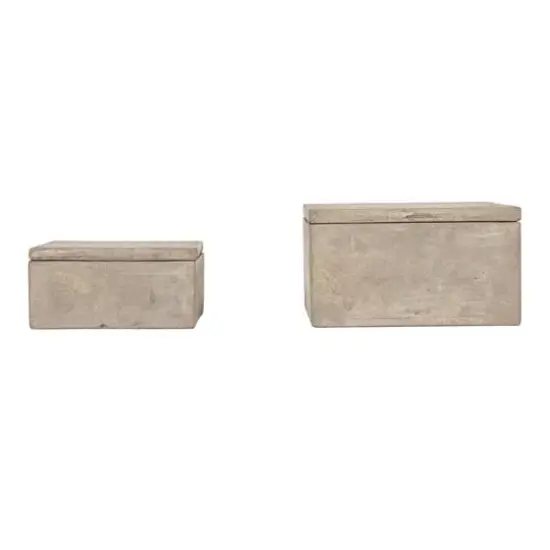 Hello Honey&reg; Gray Contemporary Cement Boxes with Lids {6}