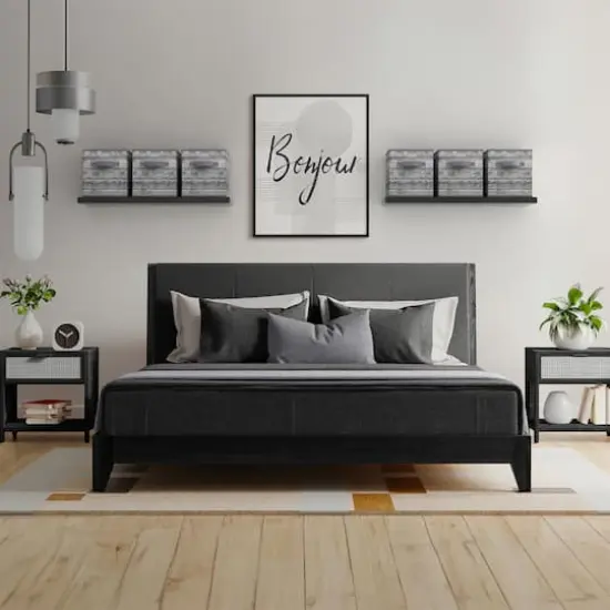 Sorbus 11" Gray Wood Pattern Foldable Storage Cubes, 4ct. {3}