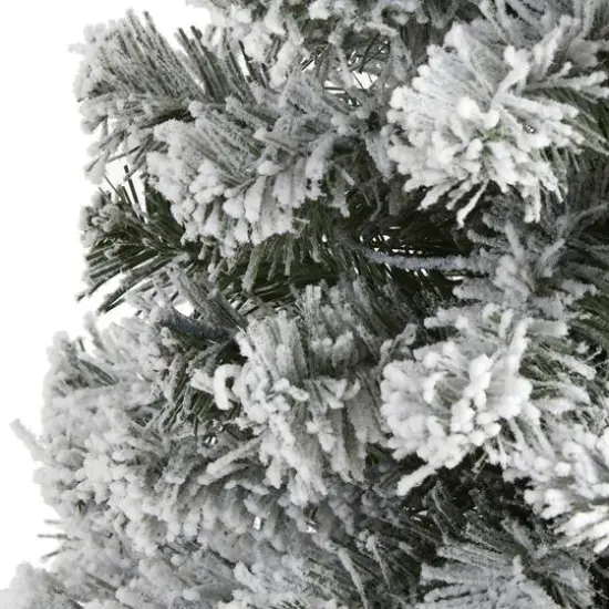 3ft. Unlit Flocked West Virginia Fir Artificial Christmas Tree {4}