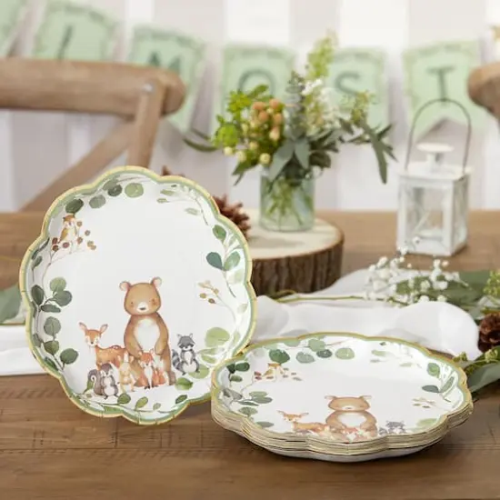 Kate Aspen&reg; 9" Woodland Baby Premium Paper Plates, 32ct. {3}