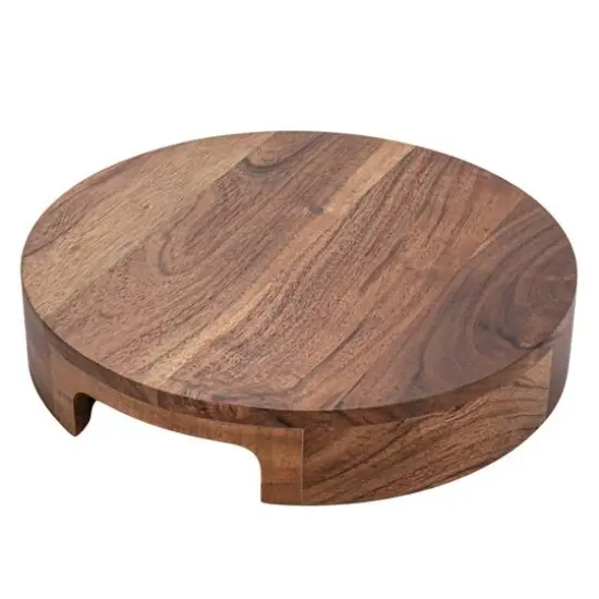 Hello Honey&reg; 10" Natural Acacia Wood Cake Pedestal {1}