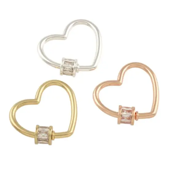 21mm Mixed Heart-Shaped Screw Closures, 4ct. by Bead Landing&trade; {3}