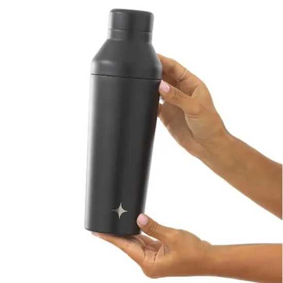 JoyJolt&reg; 20oz. Vacuum Insulated Cocktail Protein Shaker Black {8}
