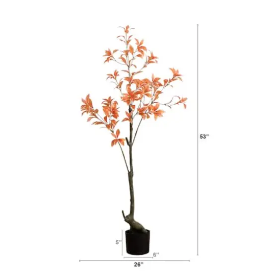4.5ft. Autumn Pieris Artificial Fall Tree {5}