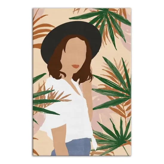 Jungle Girl Fashion Canvas Wall Art {1}