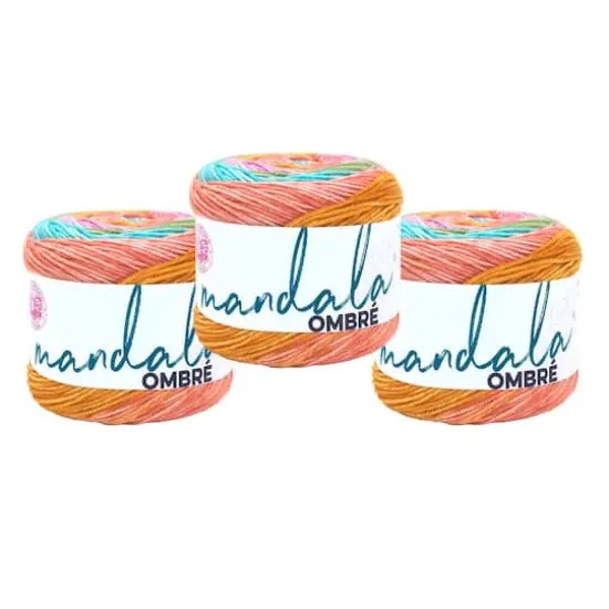 3 Pack Lion Brand&reg; Mandala Ombre Yarn Tranquil {1}