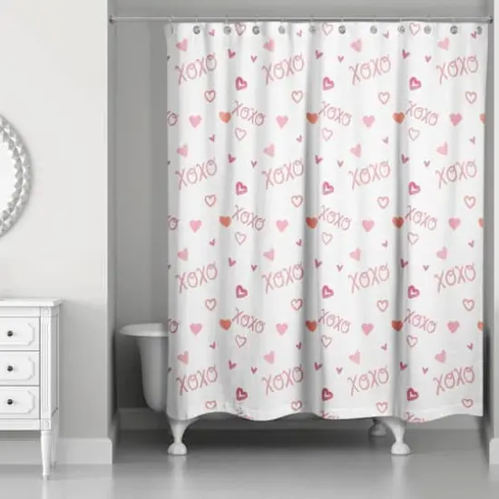 XOXO Pattern 71" x 74" Shower Curtain {3}
