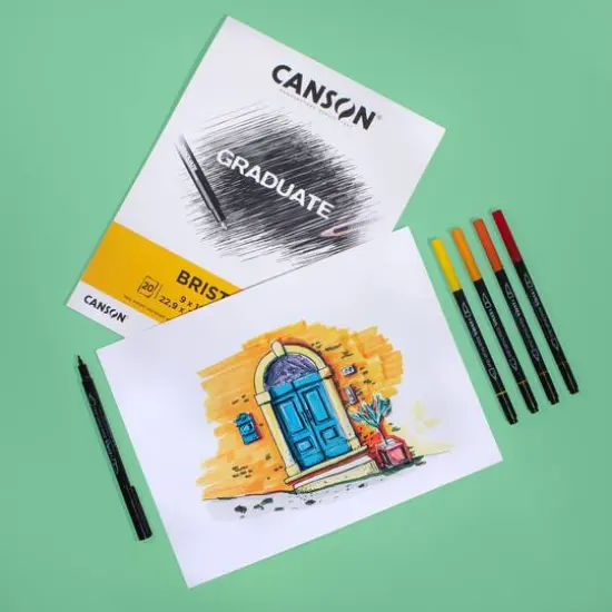 Canson&reg; Graduate Foldover Bristol Pad, 9" x 12" {8}