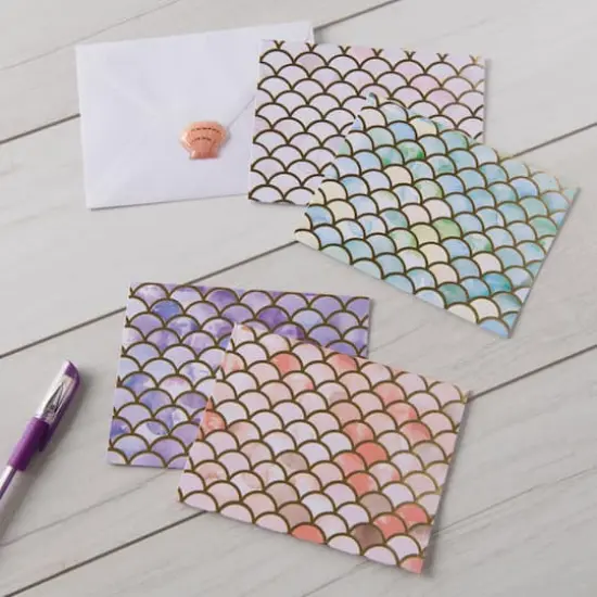 Assorted Mermaid Coast Cards & Envelopes by Recollections&trade;, 4.25" x 5.5" {6}