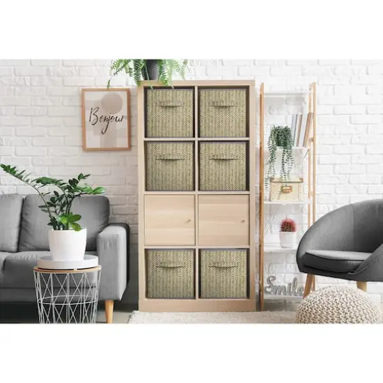 Sorbus 11" Gray Woven Foldable Storage Cubes, 4ct. {5}