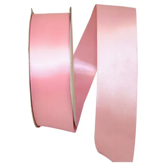 JAM Paper 1.5"x 50yd. Double Face Satin Ribbon Pink {1}