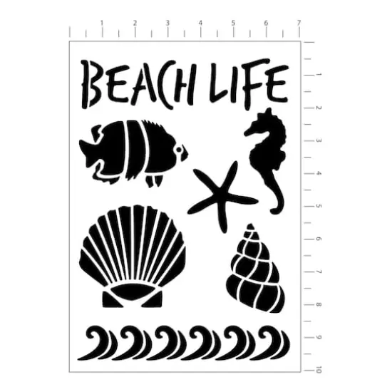 Seaside Stencils, 7" x 10" Craft Smart&reg; {4}