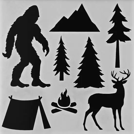 PA Essentials Bigfoot & Sasquatch Stencil, 12" x 12" {3}