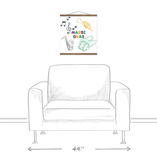 Mardi Gras Music Teak Hanging Canvas {4}