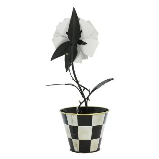 10.75" Hearts Playing Card Flytrap in Checkered Pot Tabletop Décor by Ashland® {5}