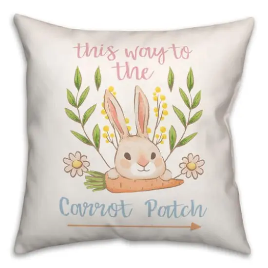 This Way To Carrot Patch 18" x 18" Throw Pillow {1}