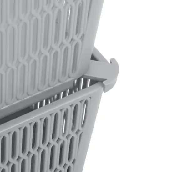 Simplify Slide Stack It Storage Tote Baskets, 2ct. Gray {5}