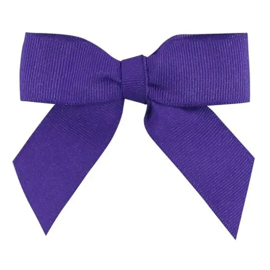 JAM Paper 7/8" Grosgrain Twist Tie Bows, 100ct. Regal Purple {1}