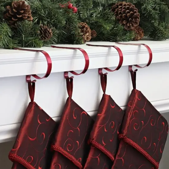 Original MantleClip&reg; Painted Bright Red Stocking Holders, 4ct. {3}