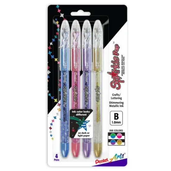 Pentel&reg; Sparkle Pop&trade; Metallic 4 Color Gel Pen Set {1}