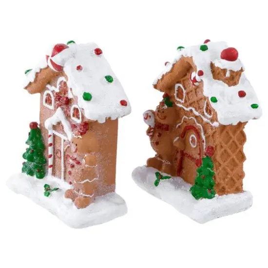 Gingerbread Houses with Gingerbread Boy & Girl Christmas Decoration Set {7}