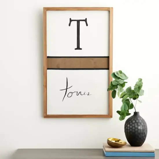27" Rectangular Wooden Frame Plaque by Make Market&reg; {3}