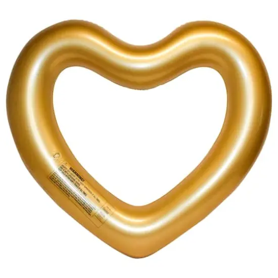 CocoNut Float 4ft. Gold Glitter Heart Pool Float {3}