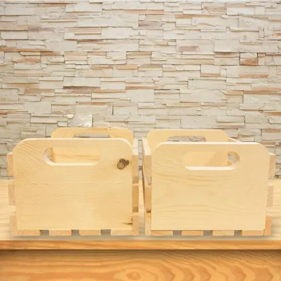 Wilson&reg; Enterprises 8" x 7" x 5.5" Pine Handle Crates, 2ct. {8}