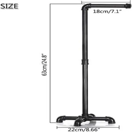 Black Free Standing Toilet Paper Holder Stand {8}