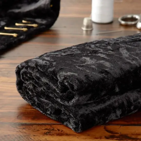 Black Crushed Velvet Fabric Bundle by Loops & Threads&reg; {4}