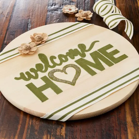 15" Unfinished Wooden Circle Plaque by Make Market&reg; {3}