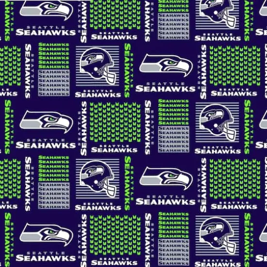 NFL Seattle Seahawks Block Cotton Fabric {1}
