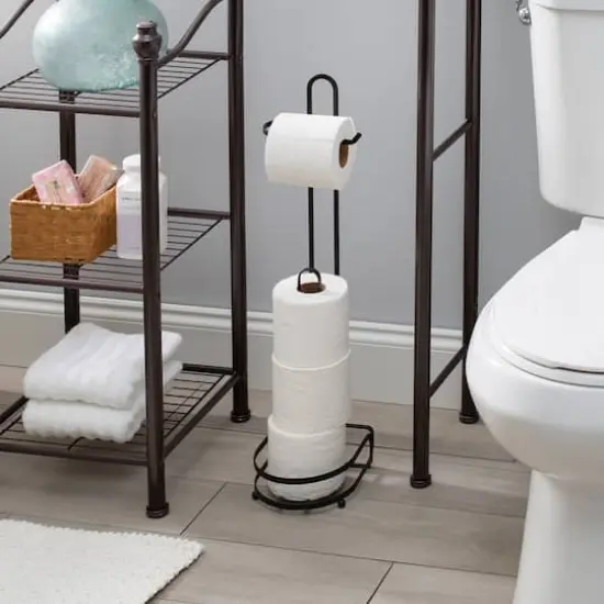 Elle D&eacute;cor Noir Black Toilet Paper Reserve {3}