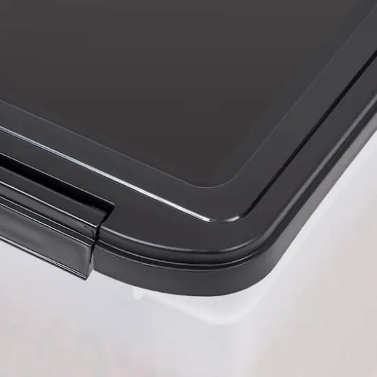 Clear & Black 12.75qt. Pet Food Container With Sealed Top {7}