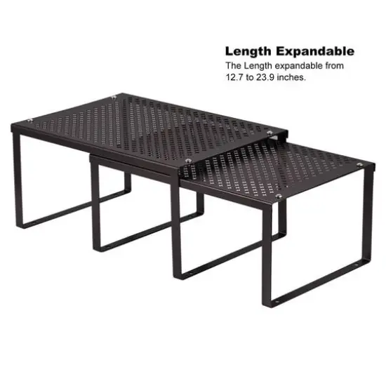 NEX&trade; Black Expandable Stackable Kitchen Counter Storage, 2ct. {4}