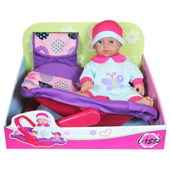 Lissi Dolls 11" Baby Doll In Car Seat With Bag {6}